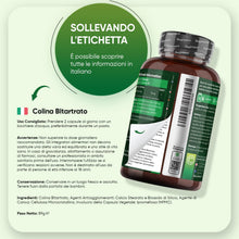 Carica l'immagine nel visualizzatore di Gallery, Colina Integratore Vegano, 714mg per Dose, 180 Capsule, 3 Mesi di Scorta