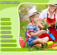 Carica l'immagine nel visualizzatore di Gallery, LATERN 10 Pezzi Mini Pale da Giardino, 28CM Colorate Pala in Metallo Attrezzo per Scavare nel Giardino per Bambini per F