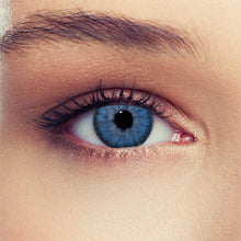 Carica l'immagine nel visualizzatore di Gallery, DESIGNLENSES, Lenti a contatto colorate cielo blu senza gradazione/0.00 diottrie - celesti lenti mensili morbide - color
