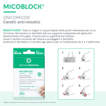 Carica l'immagine nel visualizzatore di Gallery, Dermovitamina - Micoblock Onicomicosi Cerotti - Confezione da 12 Patch