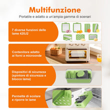 Carica l'immagine nel visualizzatore di Gallery, Ibergrif M524-7 Taglia Verdure, Mandolina 7 in 1 Multifunzione