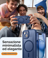 Carica l'immagine nel visualizzatore di Gallery, CANSHN Cover Magnetica per iPhone 15, Compatibile con MagSafe, [Protezione Completa Della Fotocamera], Custodia Trasluci