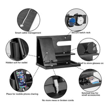 Carica l'immagine nel visualizzatore di Gallery, Docking station per telefono in legno, idea regalo per uomo, organizer da scrivania o comodino, regalo di compleanno per