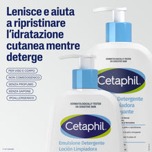 Carica l'immagine nel visualizzatore di Gallery, Cetaphil Emulsione Detergente Viso e Corpo, 470 ml + Crema Idratante, 14g
