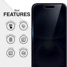 Carica l'immagine nel visualizzatore di Gallery, Generico Pellicola Compatibile Con iPhone 16 in Vetro Temperato – Protezione Schermo Completa Anti-Spy e Antiurto
