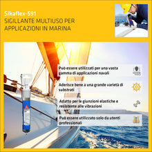 Carica l'immagine nel visualizzatore di Gallery, SIKA - Sigillante nautico multiuso - Sikaflex 591 - Bianco - 70ml