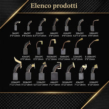 Carica l'immagine nel visualizzatore di Gallery, 100 Pezzi Spazzole di Carbone Set, Carboncini Motore, Spazzole di Ricambio