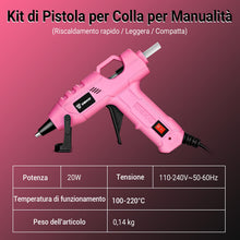 Carica l'immagine nel visualizzatore di Gallery, DEKOPRO Pistola per colla a caldo: mini pistola in silicone fai-da-te da 20 W, pistola per colla a caldo con 30 bastonci