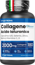 Carica l'immagine nel visualizzatore di Gallery, Vitastrong Collagene Idrolizzato con Vitamina C 2000mg, Acido Ialuronico