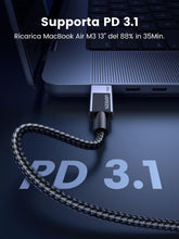 Carica l'immagine nel visualizzatore di Gallery, UGREEN Cavo USB C PD 3.1 240W Ricarica Rapida 140W 100W 60W (2M)
