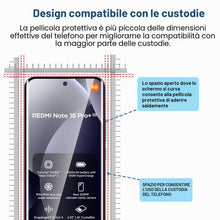 Carica l'immagine nel visualizzatore di Gallery, 3D Vetro Temperato per Xiaomi Redmi Note 15 Pro Plus 5G, 2+2 Pezzi Pellicola Prottetiva con Pellicola Fotocamera Anti Gr