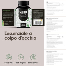 Carica l'immagine nel visualizzatore di Gallery, Calcio integratore – 200 Compresse – 800 mg al giorno