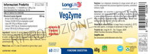 Carica l'immagine nel visualizzatore di Gallery, LongLife® VegZyme | Enzimi digestivi vegetali | Amilasi, proteasi, lipasi, cellulasi e lattasi | Supporto completo alla 