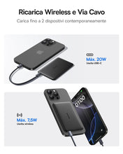 Carica l'immagine nel visualizzatore di Gallery, Baseus Picogo AM41 Power Bank, Ultra Slim 5000mAh Magsafe Powerbank, Ricarica Rapida PD 20W, Portatile, Magnetico Batter
