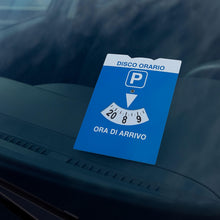 Carica l'immagine nel visualizzatore di Gallery, 2 Pezzi Disco Orario Auto | Formato Grande 11.5x15 cm con Busta PVC Trasparente | Parchimetro Disco Orario Omologato Ita
