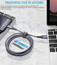 Carica l'immagine nel visualizzatore di Gallery, Cavo USB C 2 pezzi 3m, Cavo USB tipo C di ricarica in nylon tipo C, per Samsung Galaxy S10 S9 S8 Plus, Note10, Note9, M3
