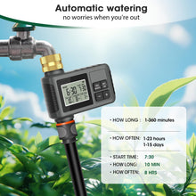 Carica l'immagine nel visualizzatore di Gallery, RIOGOO Timer per rubinetto da giardino esterno, timer per irrigatore programmabile con ritardo pioggia, irrigazione a go