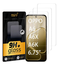 Carica l'immagine nel visualizzatore di Gallery, UNO' - 3 pellicole proteggi schermo per OPPO A6 / A6K / A6X (6,75"), in vetro temperato, anti-impronte, antigraffio, dur
