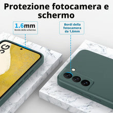 Carica l'immagine nel visualizzatore di Gallery, Qasyfanc Cover Protezione Fotocamera Compatibile con Samsung Galaxy S22 5G, Silicone Morbida, Antiurto, Sottile, Elegant