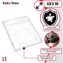 Carica l'immagine nel visualizzatore di Gallery, KOTARBAU® Set di 6 Telo Copritutto Per Imbianchino - Polietilene - 4 x 5 m - Trasparente - Telo Plastica Trasparente Spe