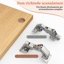 Carica l'immagine nel visualizzatore di Gallery, Furniware 4 cerniere a chiusura morbida a 170 gradi per porte dell'armadio, senza preforatura, armadio da cucina con amm