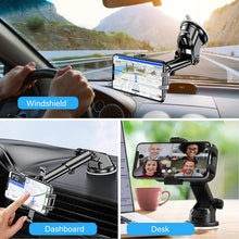 Carica l'immagine nel visualizzatore di Gallery, Bnimtm Supporto Cellulare Auto, Supporto Smartphone Auto 360° di Rotazione con Regolabile Clip e Braccio Estensibile e P