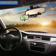 Carica l'immagine nel visualizzatore di Gallery, UKOFEW Supporto per telefono specchietto retrovisore，supporto per cellulare universale per auto girevole a 360° e retrat