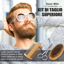 Carica l'immagine nel visualizzatore di Gallery, Kit Barba per Uomo, Set Cura Barba Pulire e Nutrire, Cofanetto Regalo Uomo