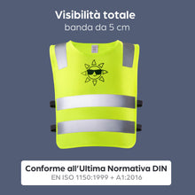 Carica l'immagine nel visualizzatore di Gallery, Prowiste 2 Giubbotto Catarifrangente Bambino - Taglia Universale per Bambini da 2 a 12 Anni - Certificazione EN 1150:199