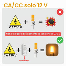 Carica l'immagine nel visualizzatore di Gallery, Lampadine LED G4 12V 2W = 20W 220LM Bianco Caldo 3000K 10 pezzi