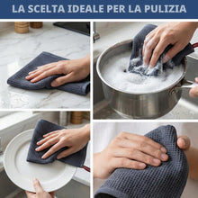 Carica l'immagine nel visualizzatore di Gallery, Carehabi Strofinacci Cucina Cotone 6 Pezzi 30x30cm Strofinacci Cucina Super Assorbenti Canovacci Cucina Cotone Riutilizz