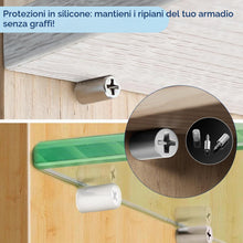 Carica l'immagine nel visualizzatore di Gallery, 30 Supporti Ripiani Con Gomma Protettiva Per Armadio Libreria Mobili