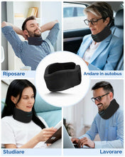 Carica l'immagine nel visualizzatore di Gallery, Collare Cervicale Morbido Regolabile Traspirante (Nero,M)