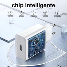Carica l'immagine nel visualizzatore di Gallery, Caricabatterie rapido USB-C 18W per Samsung Galaxy A15 A14 A13 A12 A04S A05S A35 A25 S21 S20 S10 S9, Compatibile con Xia