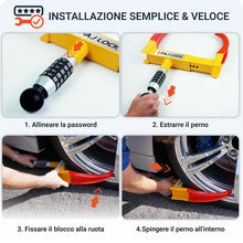 Carica l'immagine nel visualizzatore di Gallery, PAJ Ganascia Antifurto Per Ruote – Per Auto, SUV, Furgoni, e Altri Veicoli