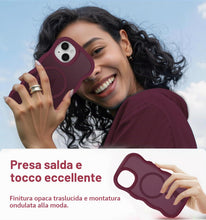 Carica l'immagine nel visualizzatore di Gallery, Custodia Magnetica per iPhone 13/14, Ondulata, Opaca, Bordeaux