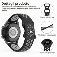 Carica l'immagine nel visualizzatore di Gallery, Cinturino per Amazfit GTR/GTR 2 /GTR 3 /GTR 4 Originale 2 Colores in 1, 22mm Silicone Morbido Cinturini per Amazfit GTR 