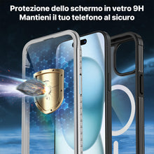 Carica l'immagine nel visualizzatore di Gallery, CENHUFO Cover Magnetica iPhone 15, [Compatibile con Magsafe] Integrata [9H HD] Vetro Temperato Schermo e Protezione Foto