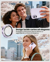 Carica l'immagine nel visualizzatore di Gallery, CloudValley Pellicola Protettiva Per Obiettivo Della Fotocamera Con Glitter Per iPhone 17, Vetro Temperato HD Antigraffi