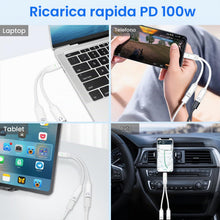 Carica l'immagine nel visualizzatore di Gallery, 2 in 1 USB C Adattatore per Cuffie e Ricarica，Trasmissione Dati