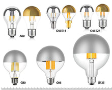 Carica l'immagine nel visualizzatore di Gallery, 6Confezione Lampade a specchio G45 Testa Argento Lampadina LED E14 Base Edison Sostituisce 40 Watt, 4W, 240 Lumen, 2700K