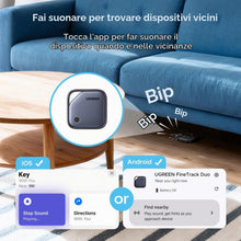 Carica l'immagine nel visualizzatore di Gallery, UGREEN FineTrack Duo Supporto iOS Find My o Android Find Hub 4 pezzi