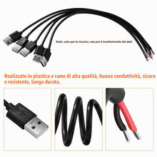 Carica l'immagine nel visualizzatore di Gallery, 5 Pezzi USB-A Maschio 2 Pin Filo Nudo, 30cm 22AWG USB 2.0 Maschio Spina 2pin Filo DIY Pigtail Cavo di Alimentazione, per