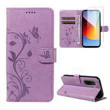 Carica l'immagine nel visualizzatore di Gallery, Cover Compatibile con Xiaomi Redmi A7 Pro 4G, con 1 Pezzo Vetro Temperato Pellicola Protettiva, Pelle PU e Libro Flip Cu