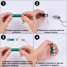 Carica l'immagine nel visualizzatore di Gallery, GOLDGE 12 Mini Torce LED Portachiavi Bambini, Torce Elettrica Portatile
