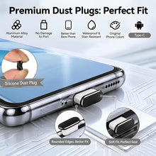 Carica l'immagine nel visualizzatore di Gallery, 8 Tappi Antipolvere in Metallo USB-C per iPhone 15-18 Pro Max e Serie Air