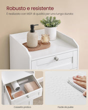 Carica l'immagine nel visualizzatore di Gallery, VASAGLE Mobile Bagno con Cassetto e Cesto Portabiancheria