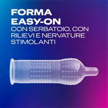Carica l'immagine nel visualizzatore di Gallery, Durex Sync, Preservativi Ritardanti per Lui e con Rilievi e Nervature per Lei, 10 Profilattici con Lubrificante a Lunga 