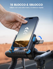 Carica l'immagine nel visualizzatore di Gallery, Lamicall Supporto Telefono Bicicletta - [1S Blocco] [Perfetto per Video]