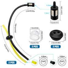 Carica l'immagine nel visualizzatore di Gallery, VooGenzek 2 Set Tubo Benzina Filtro Kit, Tubi Serbatoio Decespugliatore, Ricambio Universale per Tubo del Carburante, La